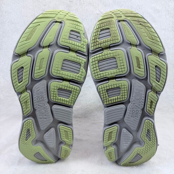 HOKA Bondi 7 Mens Running Shoes Black Navy Lime Size 11.5 Wide 2E Cushion main image 10